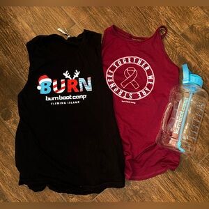 Burn Boot Camp Tank Tops and Water Bottle Set